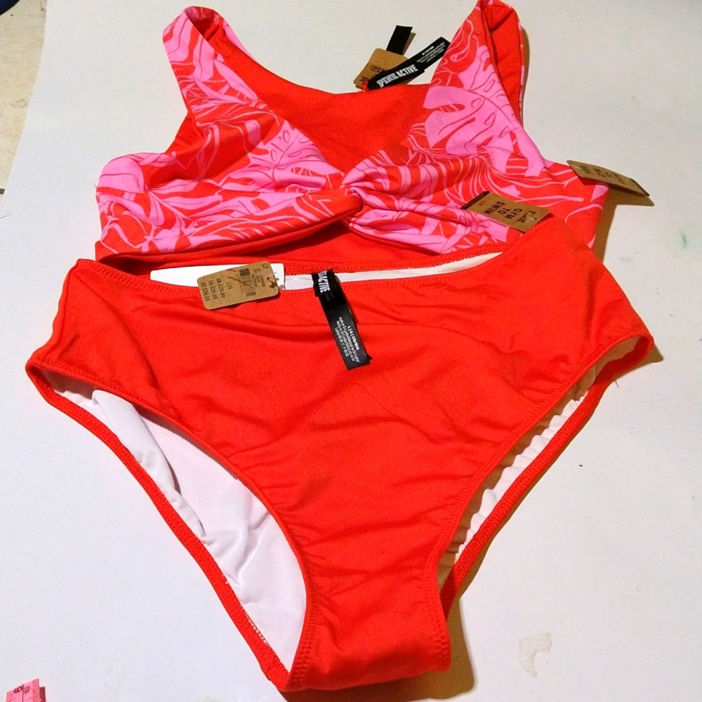 PINK ACTIVE WEAR 2 Piece BATHING suit